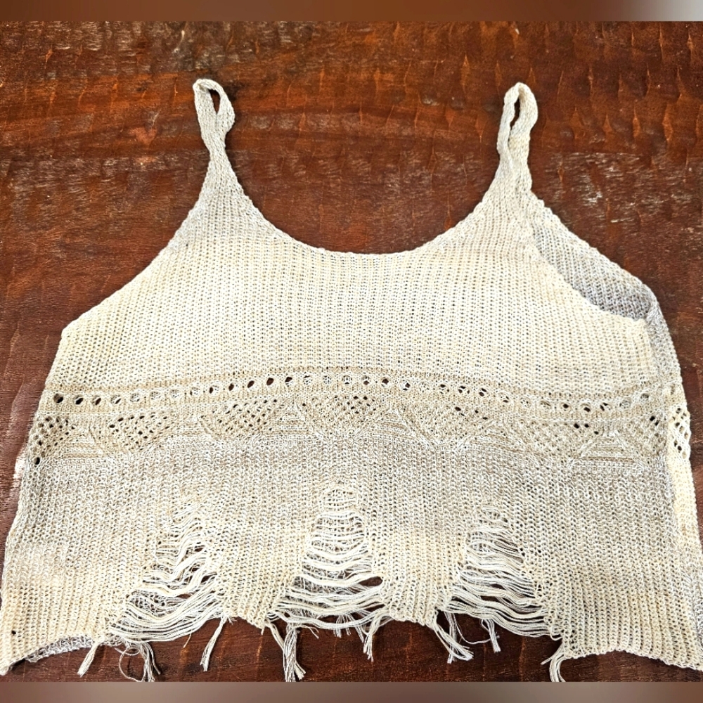 Distressed Crochet Ombre Tank